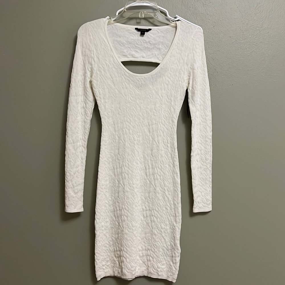 Brand new white leopard print bodycon dress